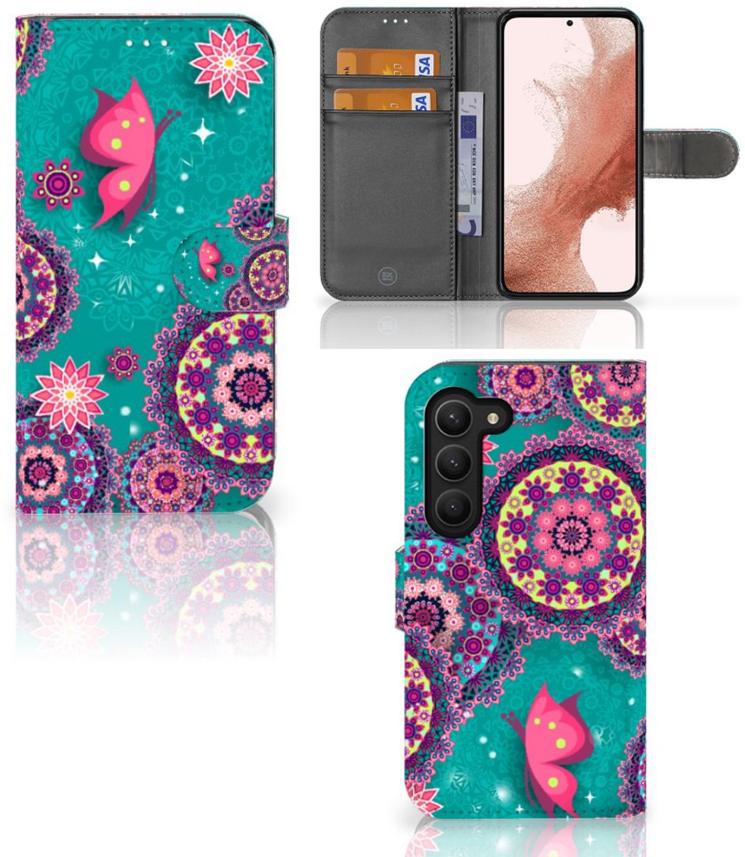 Samsung Galaxy S23 Hoesje Cirkels en Vlinders