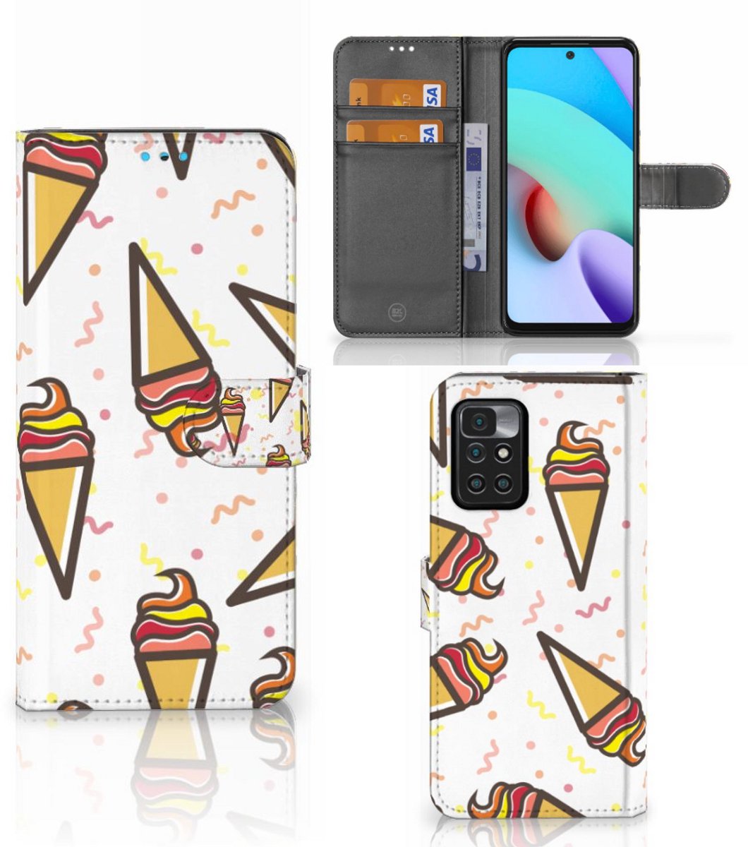 Xiaomi Redmi 10 Book Cover Icecream