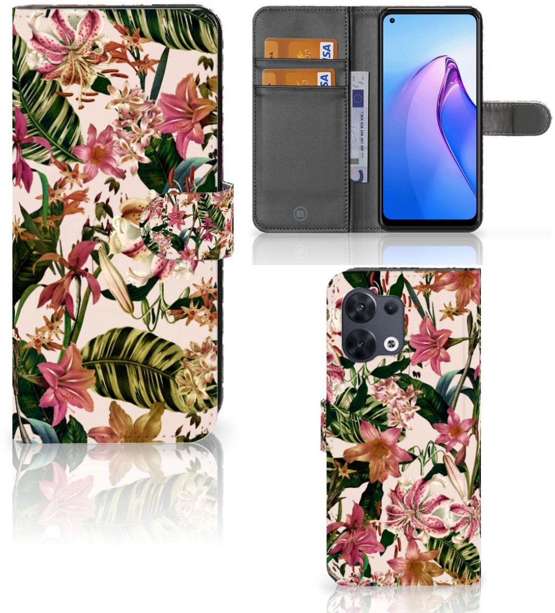 OPPO Reno8 Hoesje Flowers