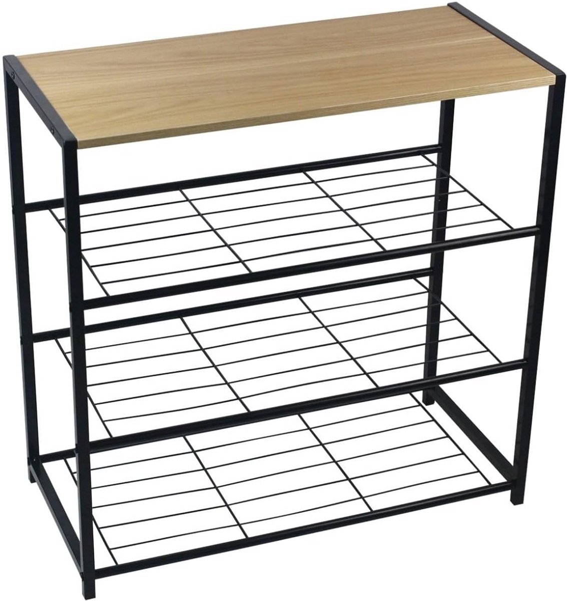 Metalen schoenenrek met 3 legplanken - 63 x 63 x 30 cm