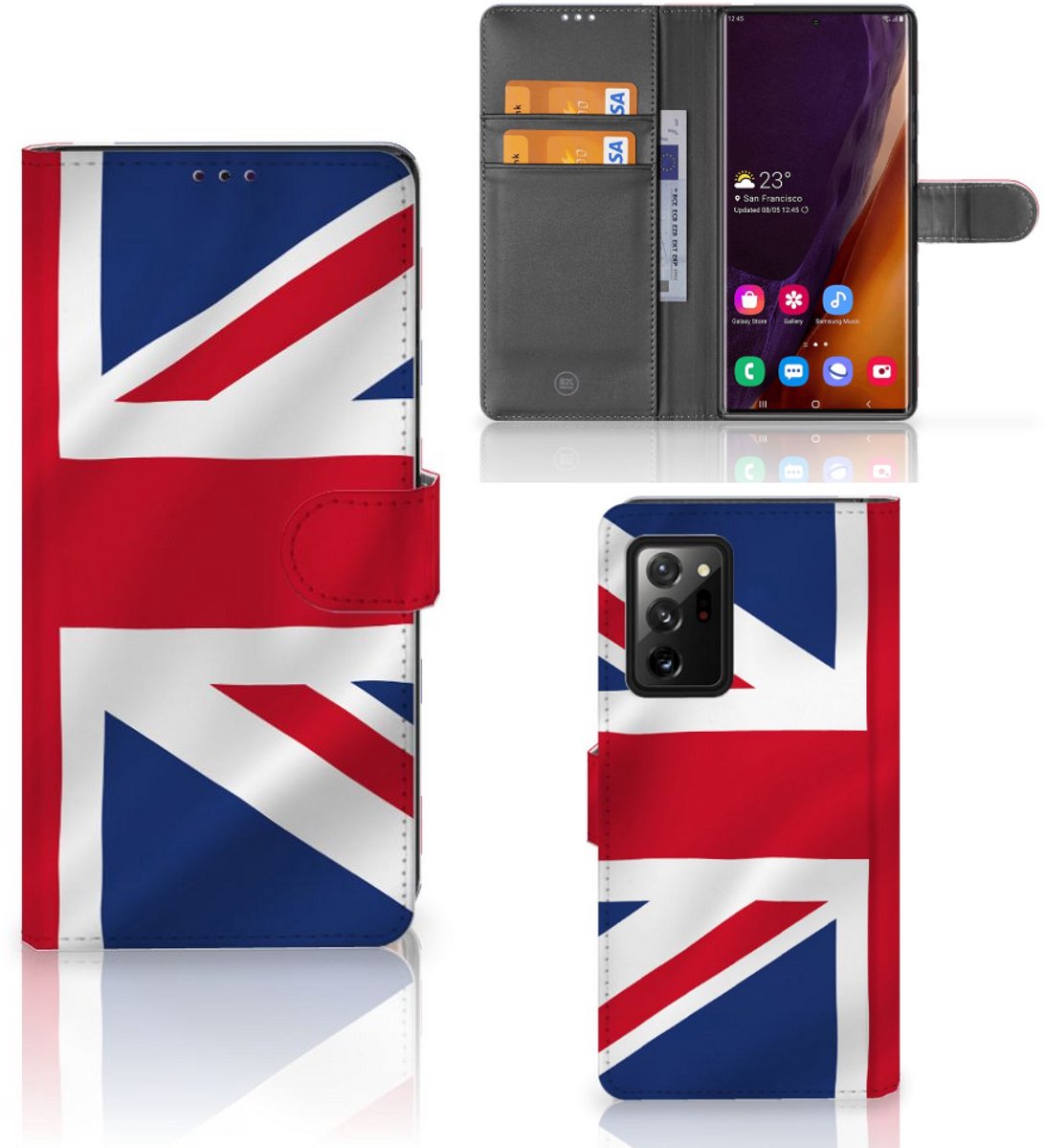 Samsung Galaxy Note20 Ultra Bookstyle Case Groot-Brittannië