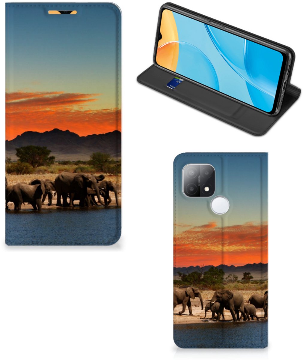 OPPO A15 Hoesje maken Olifanten