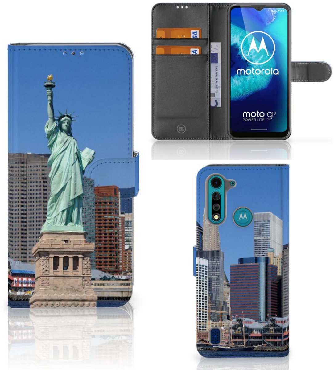 Motorola G8 Power Lite Flip Cover Vrijheidsbeeld