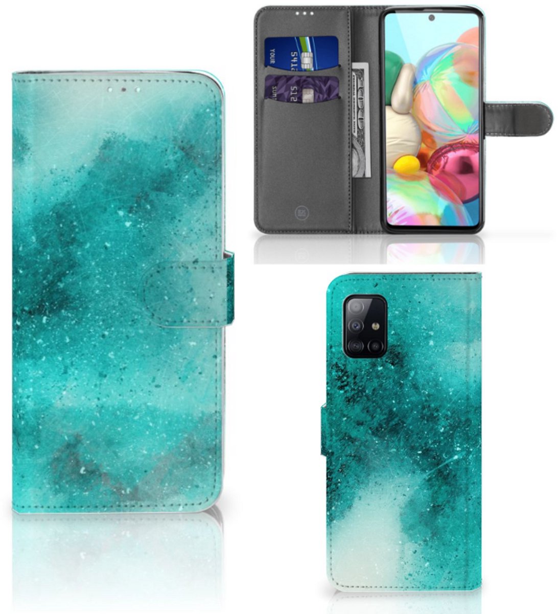 Hoesje Samsung Galaxy A71 Painting Blue