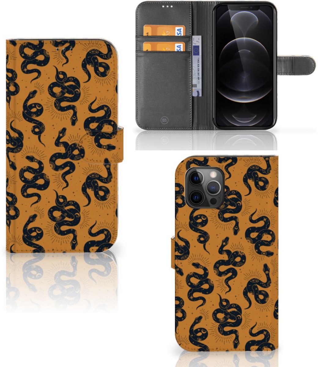 Telefoonhoesje met Pasjes voor Apple iPhone 12 Pro Max Snakes