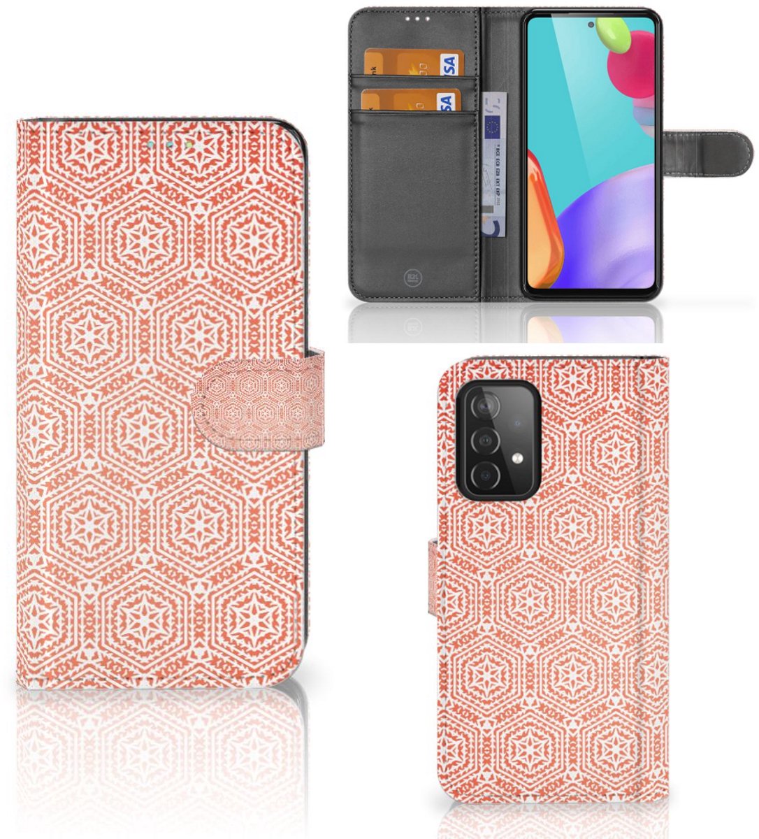 Samsung Galaxy A52 Telefoon Hoesje Pattern Orange