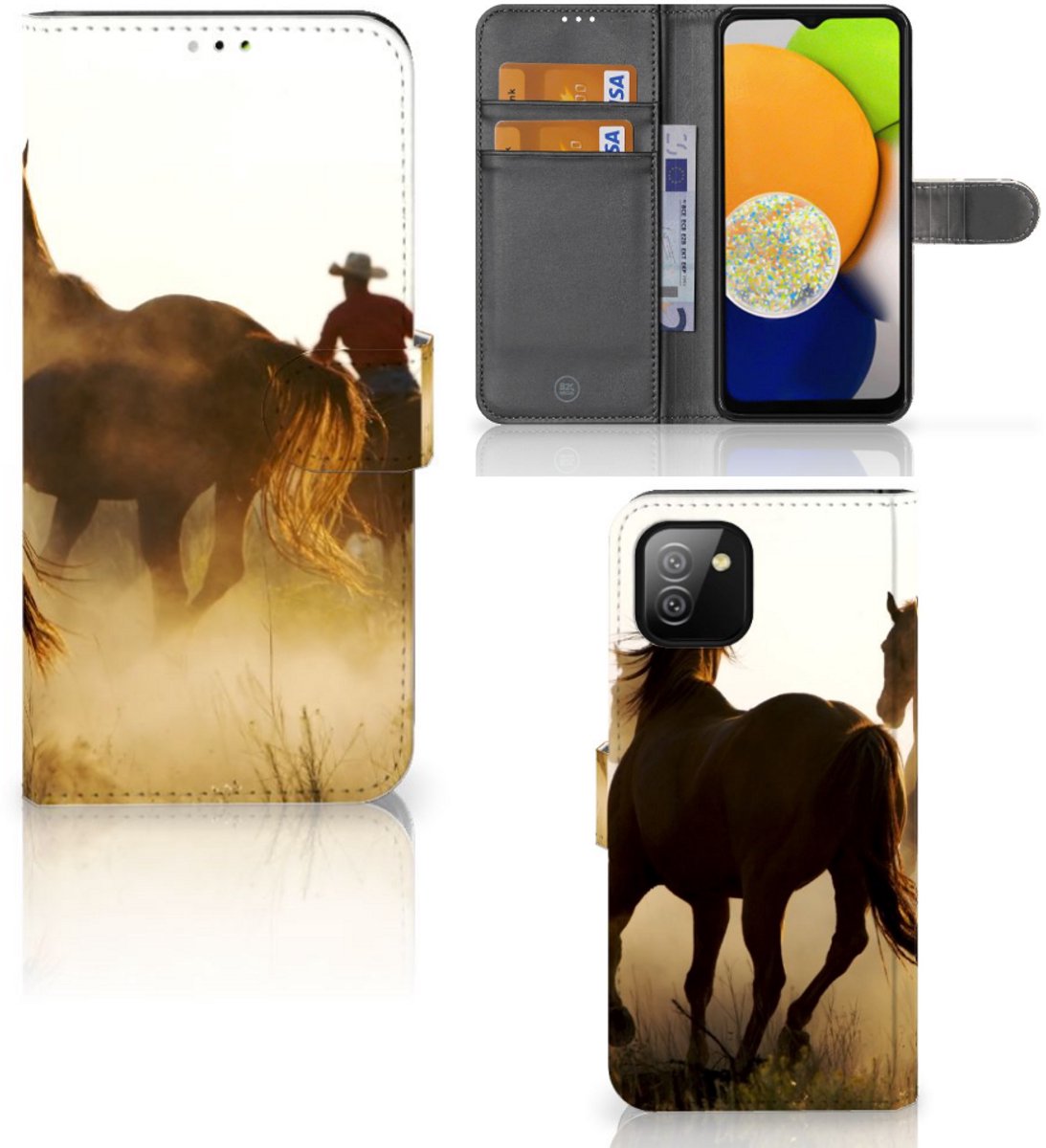 Samsung Galaxy A03 Telefoonhoesje met Pasjes Design Cowboy