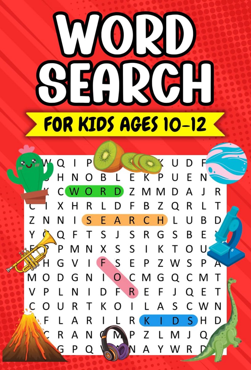 Woordenzoeker voor Kinderen 10-12 Jaar: 100 Thema Puzzels voor Educatief Plezier