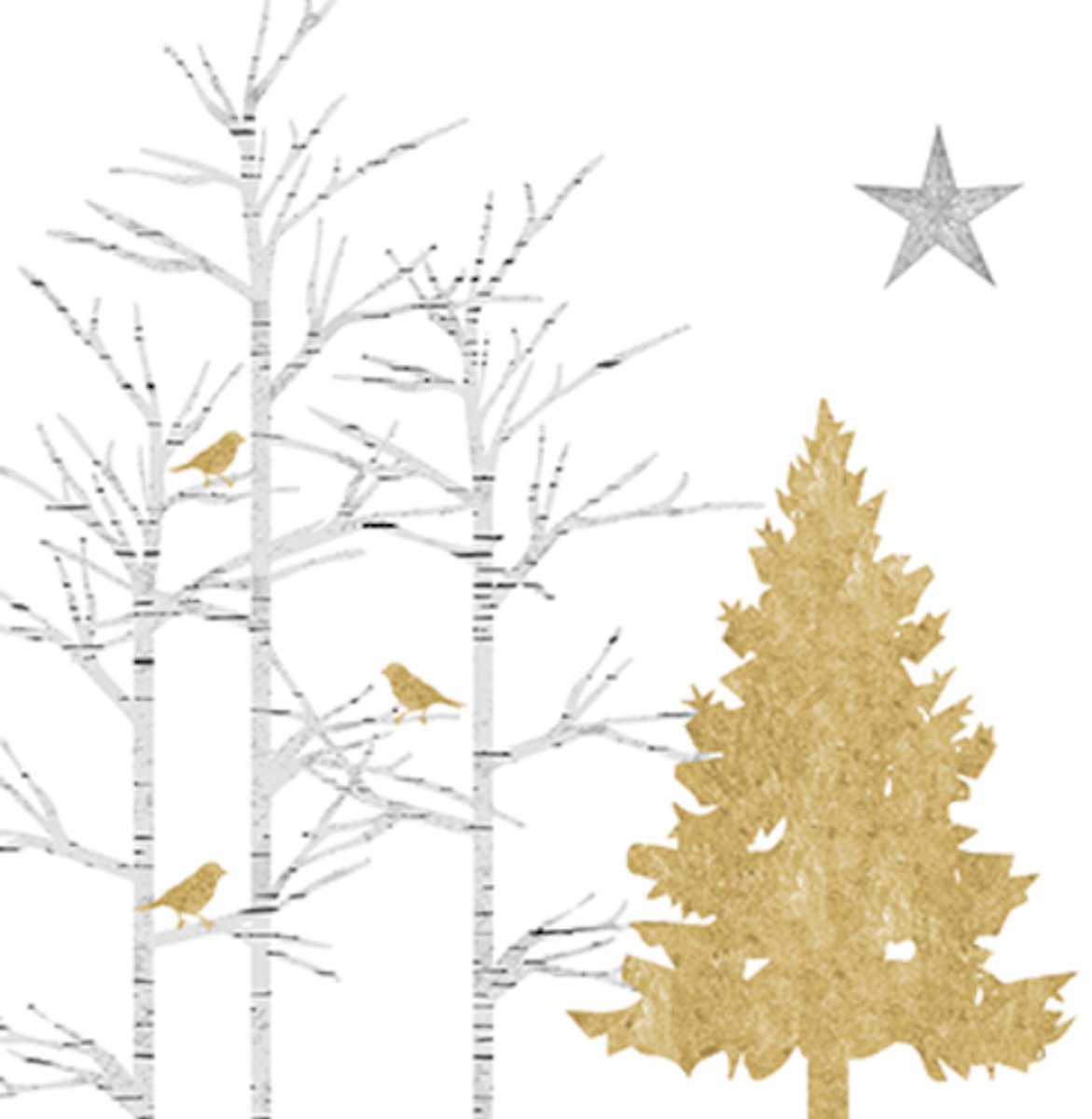 PPD - Lunch servetten - Mystic Tree White