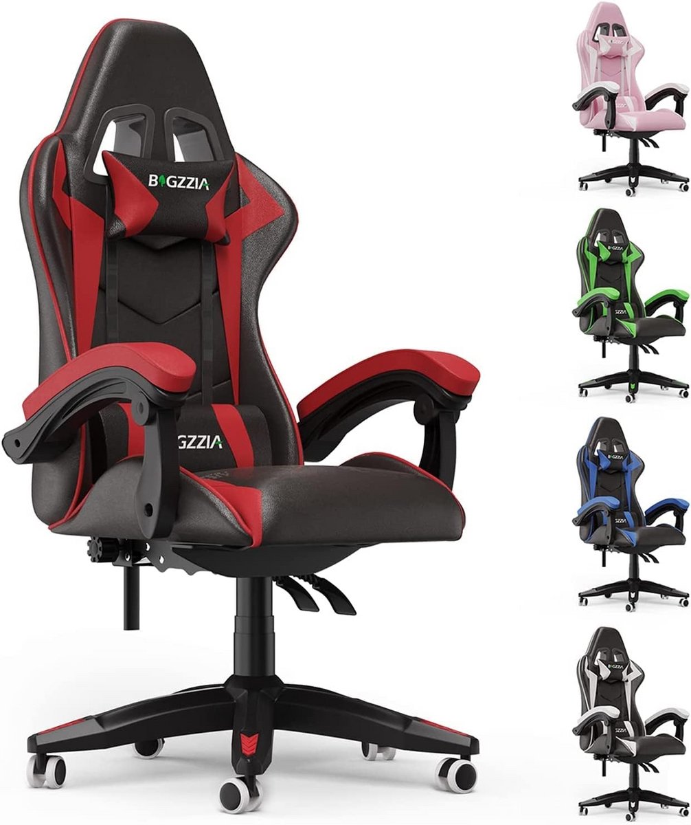 Ergonomische Gaming Stoel met Lendesteun en Hoofdsteun voor Urenlang Speelplezier