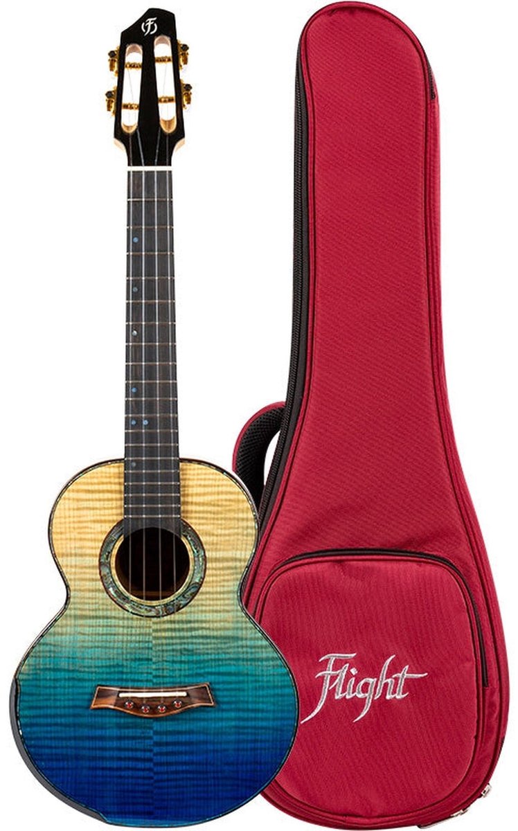 Flight A10FM A10 Volmassief Tenor Ukulele - Geflamde Esdoorn