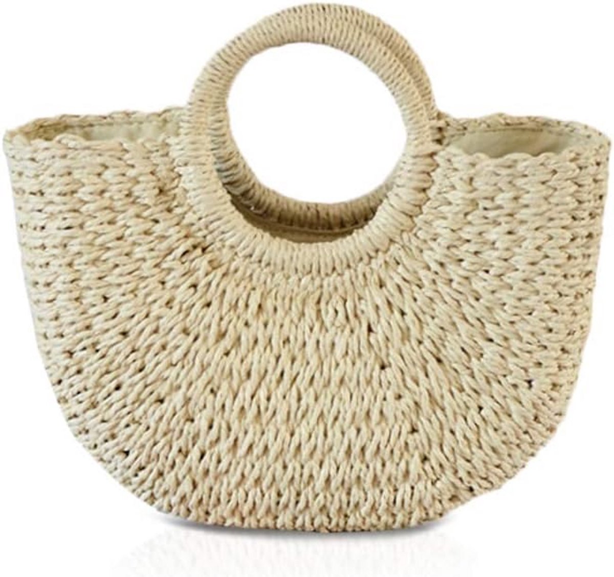 Elegante Geweven Stro Strandtas voor Vrouwen - Medium