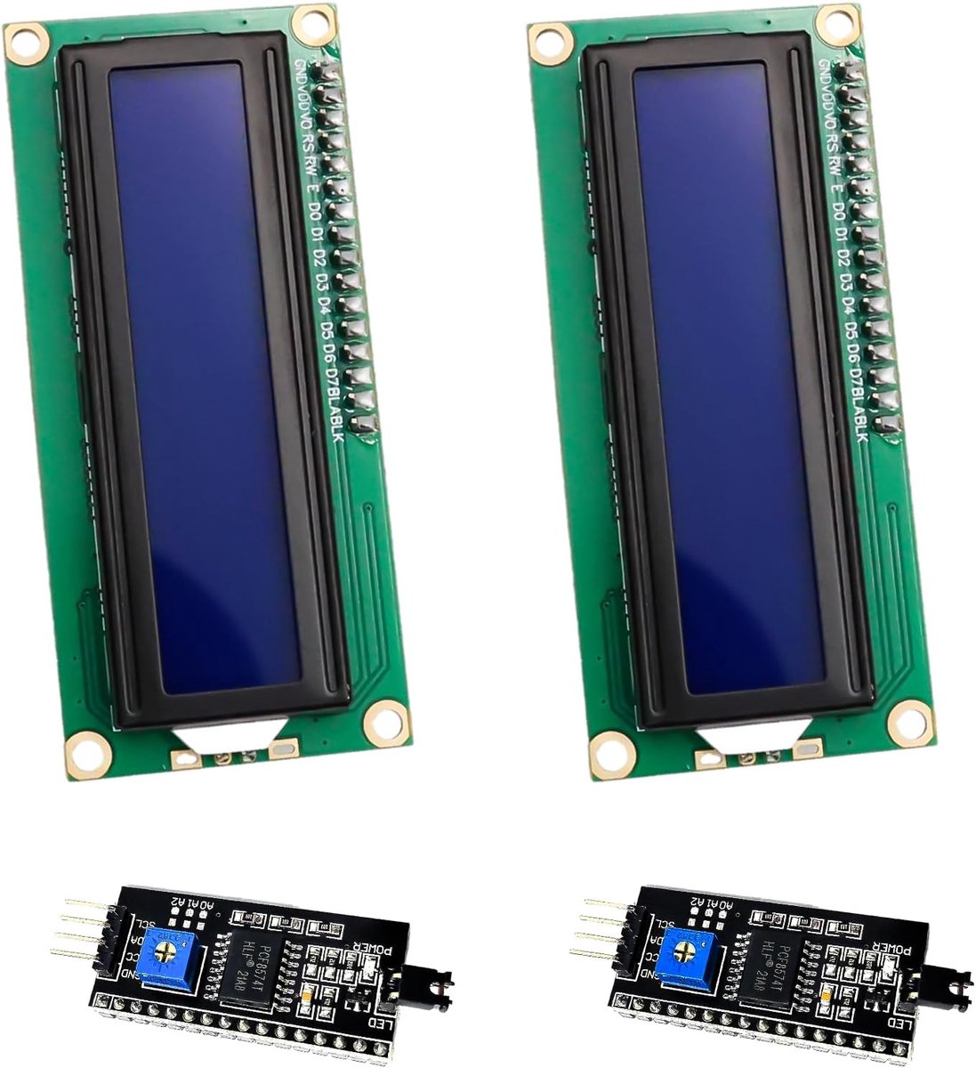 2-delige 1602 LCD Display Module met I2C Interface voor Arduino en Raspberry Pi