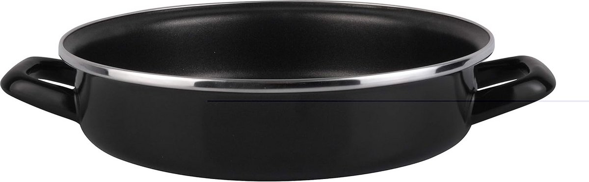 Ronde Taartvorm Antiaanbaklaag Diameter 28 cm Zwart
