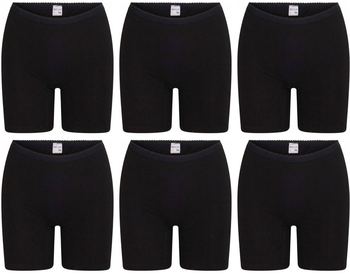 Beeren Dames 6-pack: Lange Pijp - Zwart - Softly - maat L