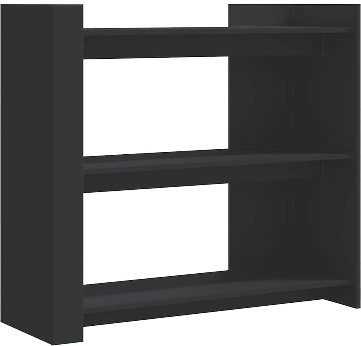vidaXL Wandtafel - 100x35x90 - cm - bewerkt - hout - zwart