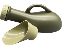 Urinaal unisex - urinaal voor mannen en vrouwen - plasfles voor thuis en onderweg - 100% lekvrije - Urinefles met anti lek dop - groen