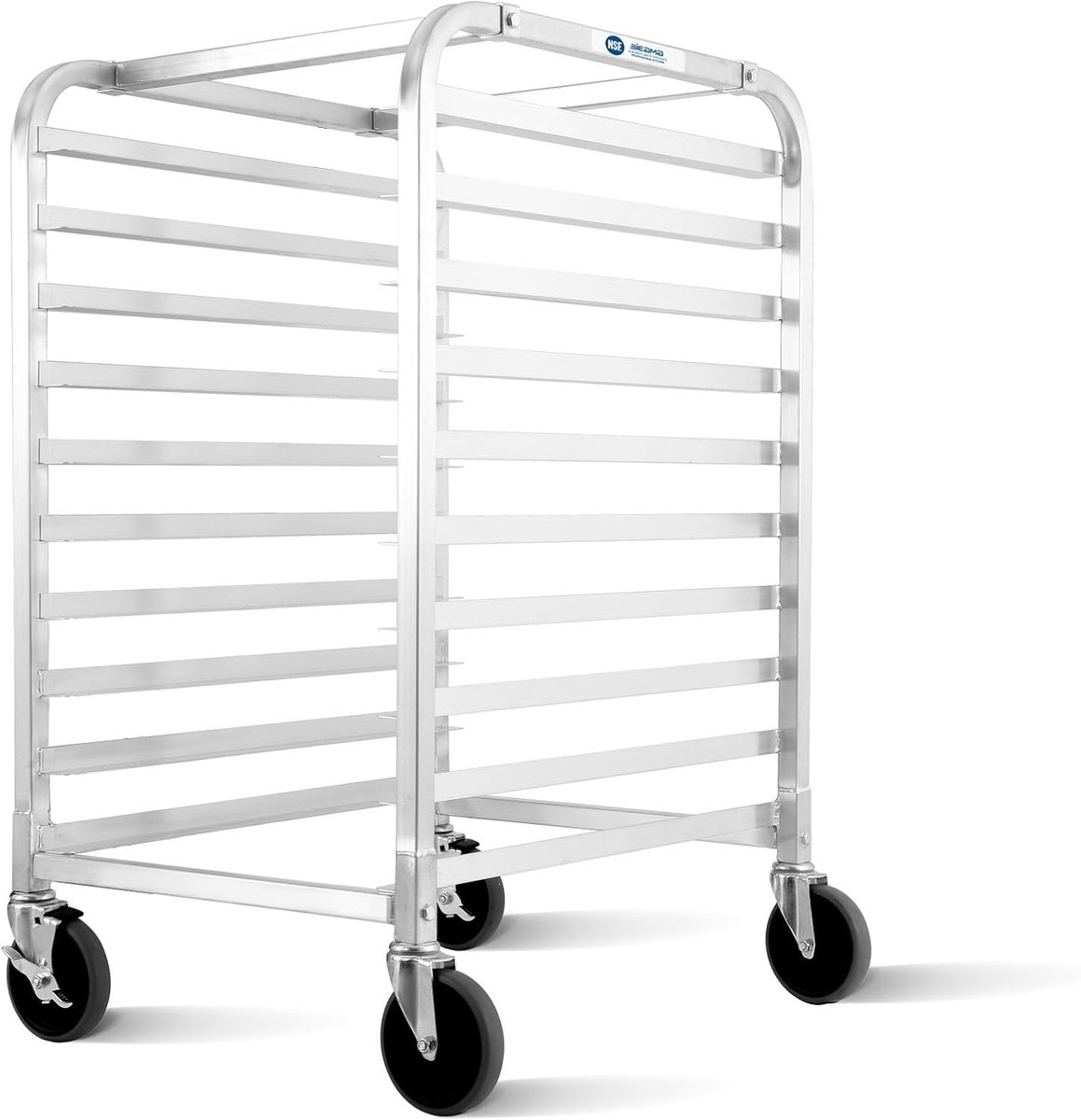 Professioneel 10-laags Bakplaatrek voor Horeca en Thuisgebruik - Aluminium Koelrek met Wielen