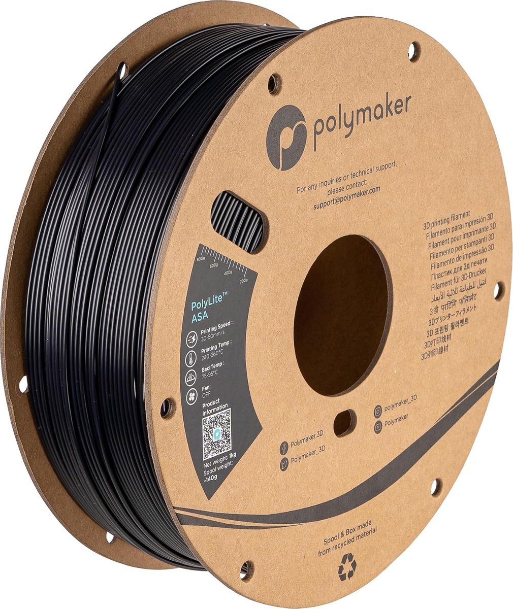 Filament ASA UV-bestendig 1.75mm - Witteringsbestendig en Hittebestendig 1kg
