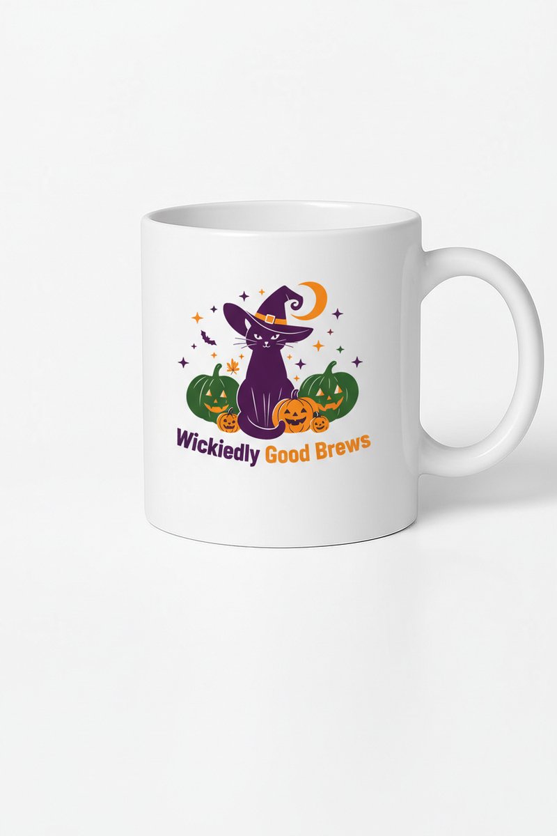 Halloween Kat Mok - Wickedly Good Brews Koffiemok