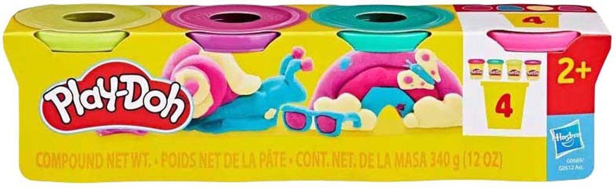 Play-Doh 4-pack Levendige kleuren - Potjes 85 gram - Boetseerklei — afbeelding 18