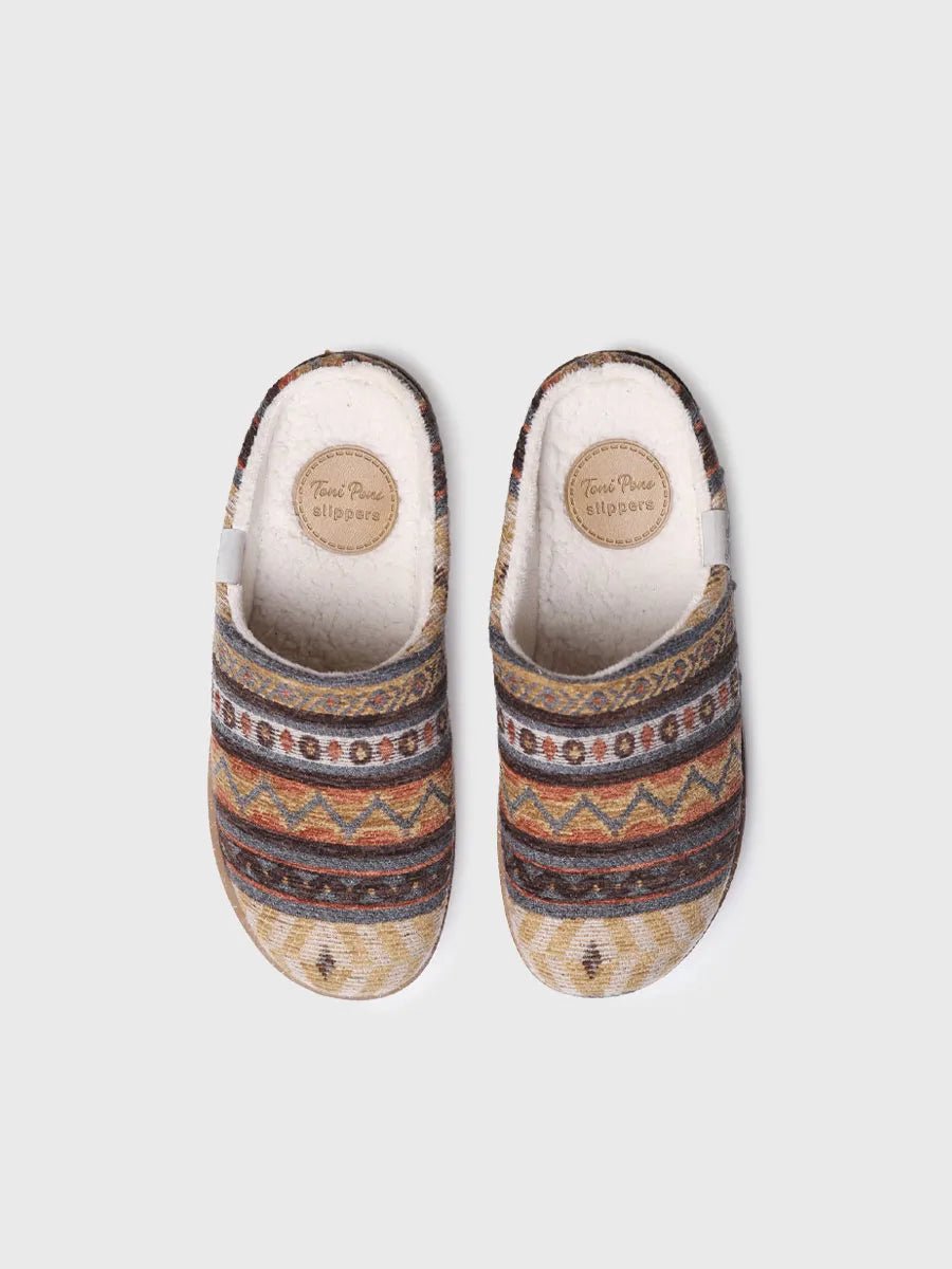 Damespantoffels met etnische motieven | JOYCE-YA