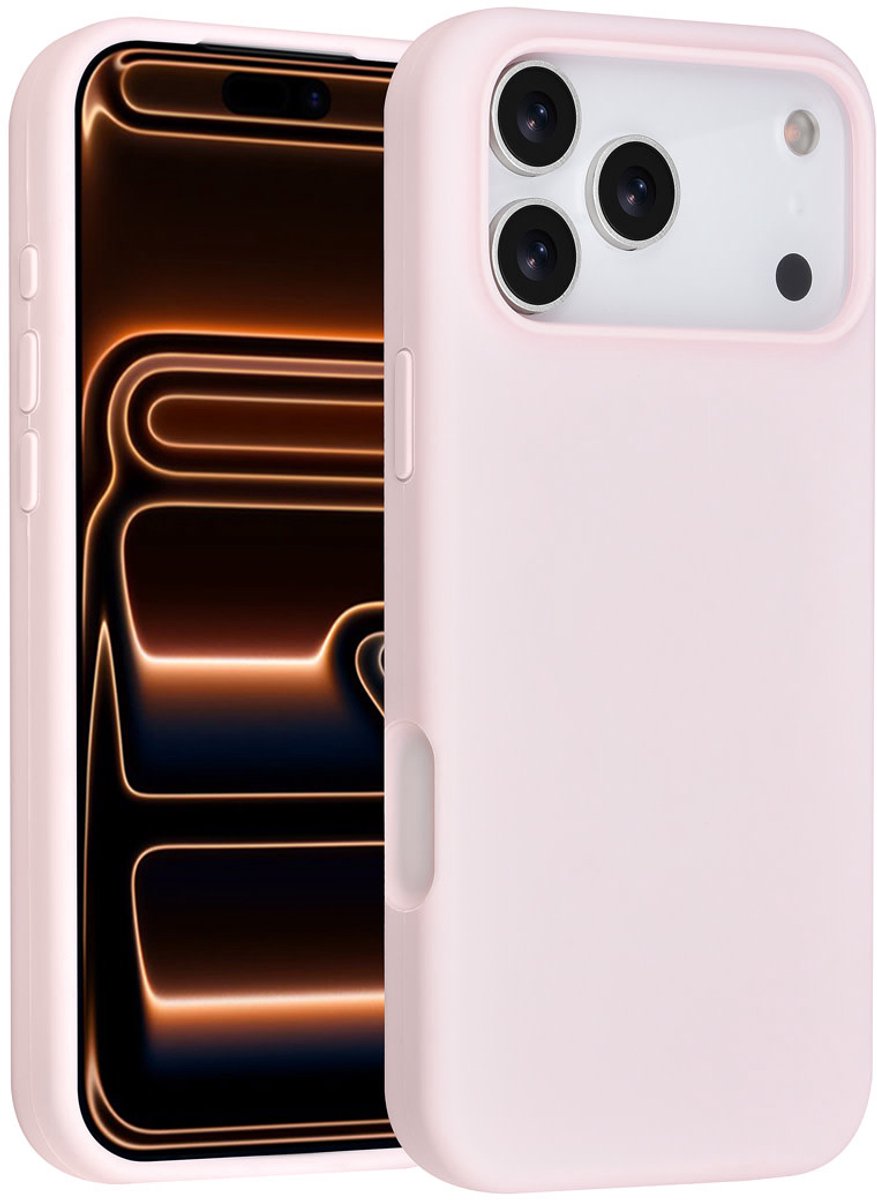 TUNIQ telefoonhoesje voor Apple iPhone 17 Pro Max - Siliconen backcover - Roze
