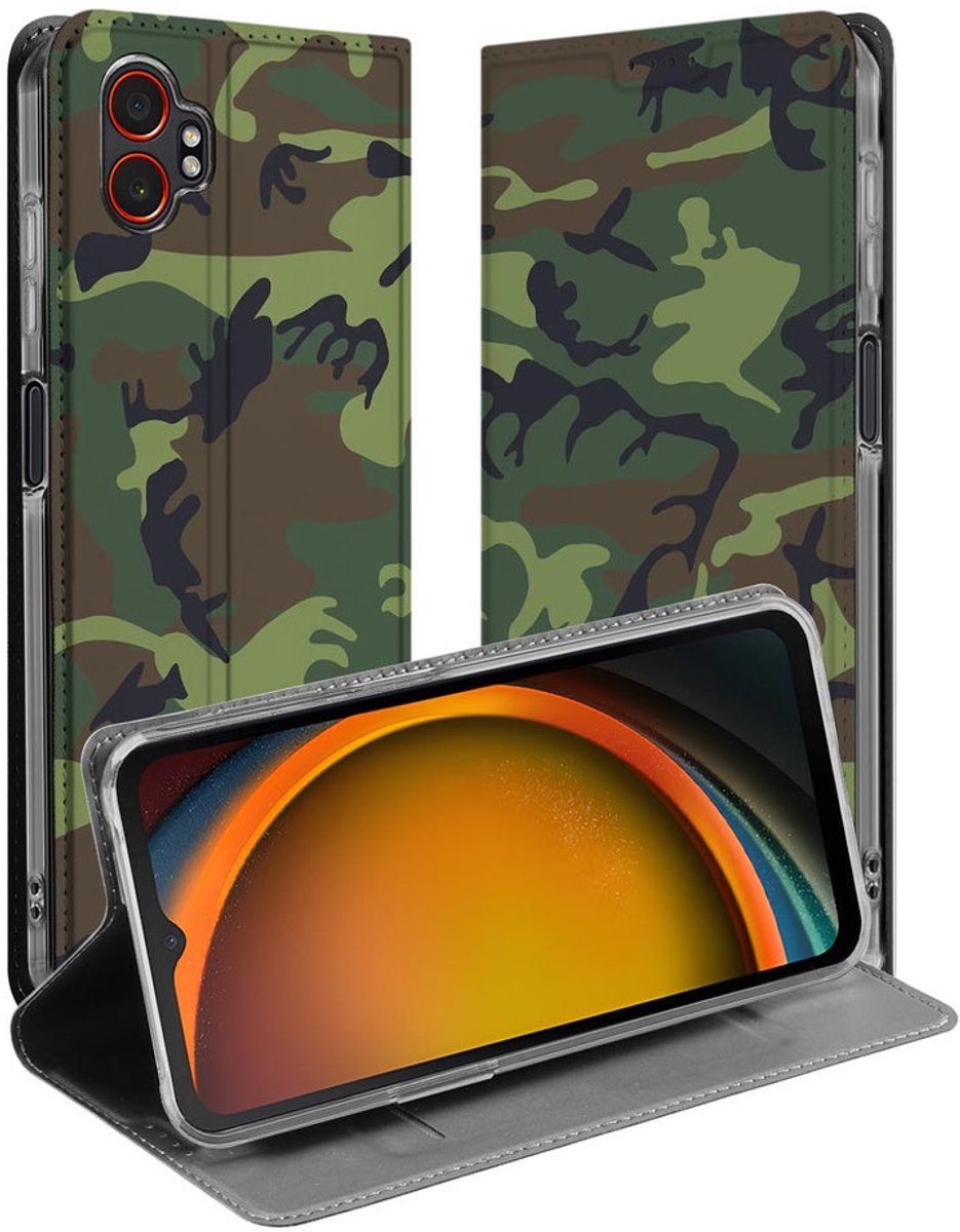 Samsung Galaxy Xcover 7 Pro Bookcase Army Dark