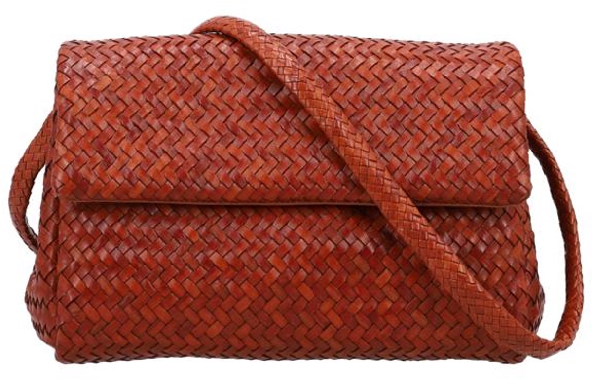 Allan K Caroline Dj Crossbodytas Medium Dames - Leer - Cognac