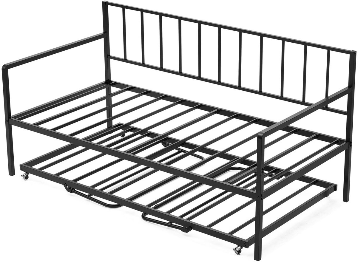VEVOR Daybed Frame Twin Size metalen Daybed met Led-Oplaadstation