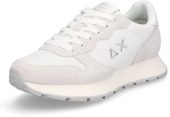 Sun68 Baskets femme Ally Glitter Textile blanc gris
