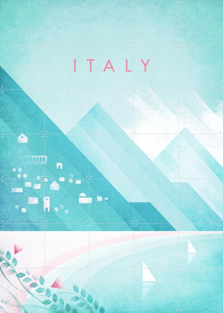 IXXI Italy, Henry Rivers - 100 x 140 cm - Gratis ophangtool - Grote wanddecoratie en posters - Geometrische Kunst, Illustraties, Digitale Kunst