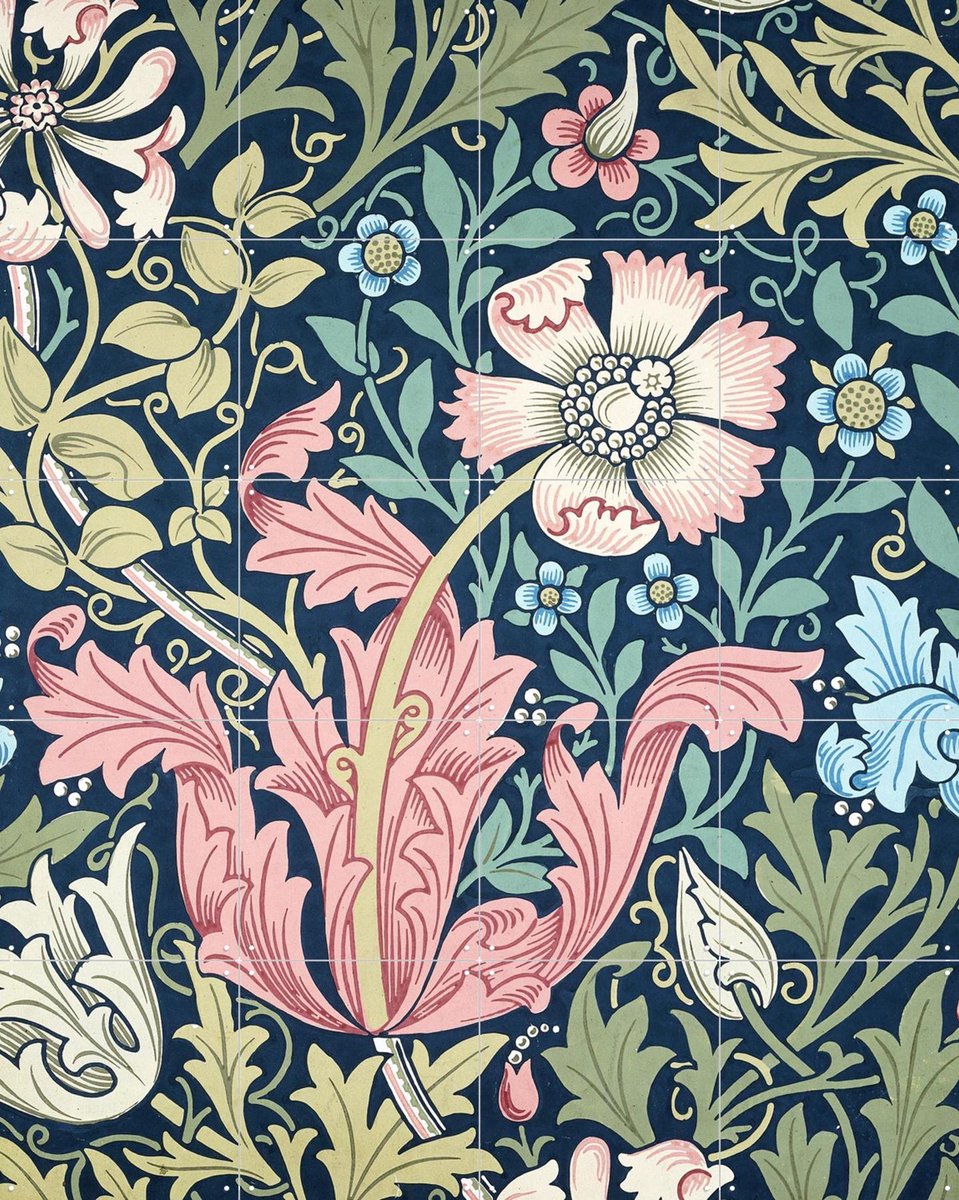 IXXI Compton, William Morris & Victoria and Albert Museum - 80 x 100 cm - Gratis ophangtool - Grote wanddecoratie en posters - Illustraties