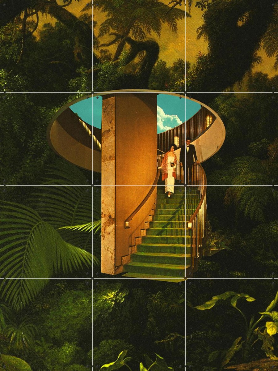 IXXI Into the Wild, Fran Rodriguez - 60 x 80 cm - Gratis ophangtool - Grote wanddecoratie en posters - Illustraties, Surrealisme, Collage, Mancave