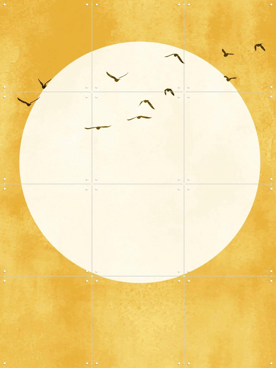 IXXI Eternal Sunshine, Kubistika - 60 x 80 cm - Gratis ophangtool - Grote wanddecoratie en posters - Grafisch Ontwerp, Minimalisme, Slaapkamer