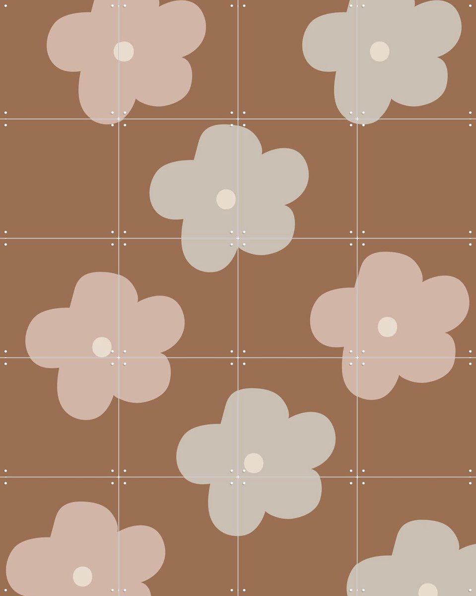 IXXI Flower Power, Little Otja - 80 x 100 cm - Gratis ophangtool - Grote wanddecoratie en posters - Illustraties, Modern, Speels, Grafisch Ontwerp