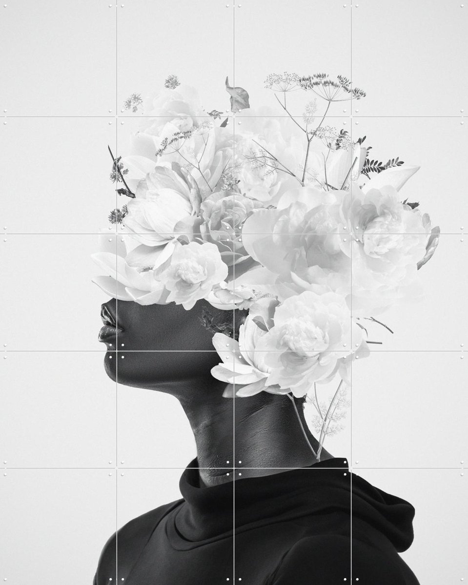 IXXI Leaden Blossom, Frank Moth - 80 x 100 cm - Gratis ophangtool - Grote wanddecoratie en posters - Fotografie, Grafisch Ontwerp, Digitale Kunst