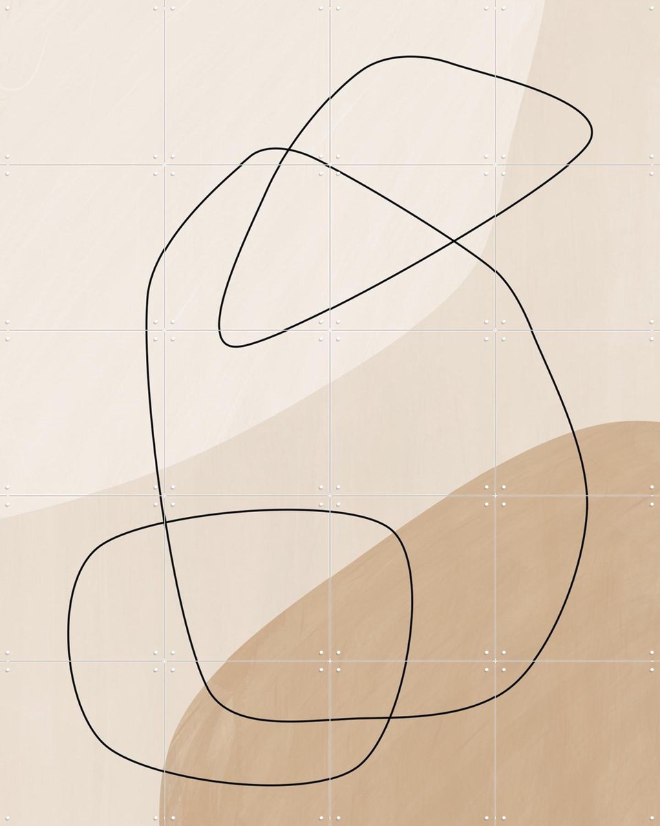 IXXI Graphic Shapes & Lines, Elena Ristova & Various - 80 x 100 cm - Gratis ophangtool - Grote wanddecoratie en posters - Minimalisme, Line art