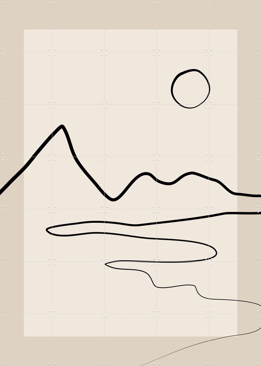 IXXI Line art 2, Elena Ristova & Various - 100 x 140 cm - Gratis ophangtool - Grote wanddecoratie en posters - Abstract, Grafisch Ontwerp, Line art