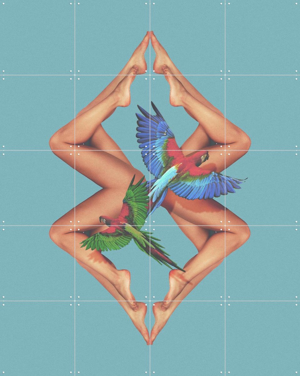 IXXI Bodies, Fran Rodriguez - 80 x 100 cm - Gratis ophangtool - Grote wanddecoratie en posters - Illustraties, Digitale Kunst, Pop art, Kleurrijk