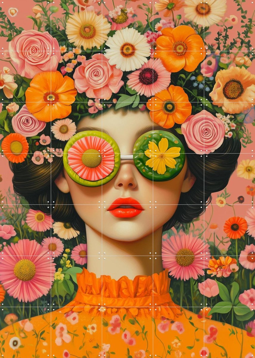IXXI Create your own spring, Mirjam Duizendstra - 100 x 140 cm - Gratis ophangtool - Grote wanddecoratie en posters Slaapkamer, Woonkamer