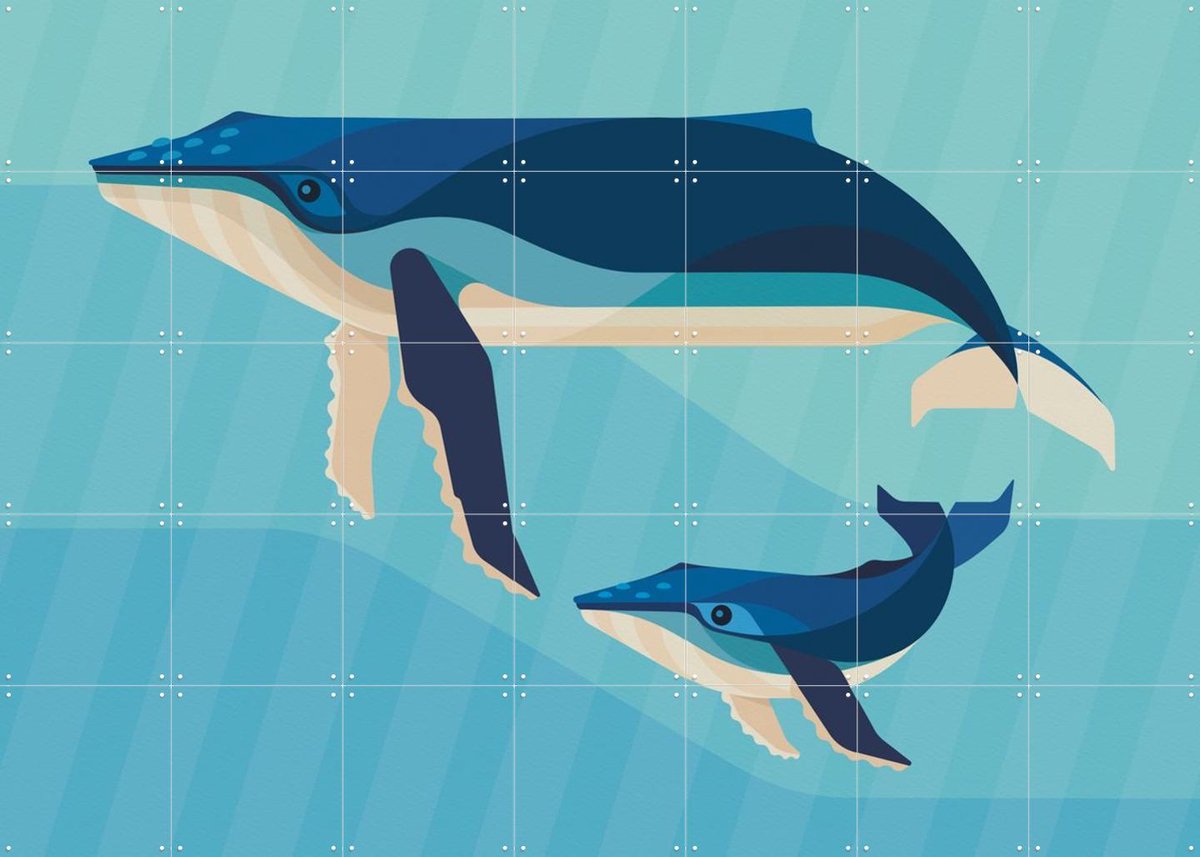 IXXI Bultrug, Elke Uijtewaal - 140 x 100 cm - Gratis ophangtool - Grote wanddecoratie en posters - Geometrische Kunst, Illustraties, Grafisch Ontwerp