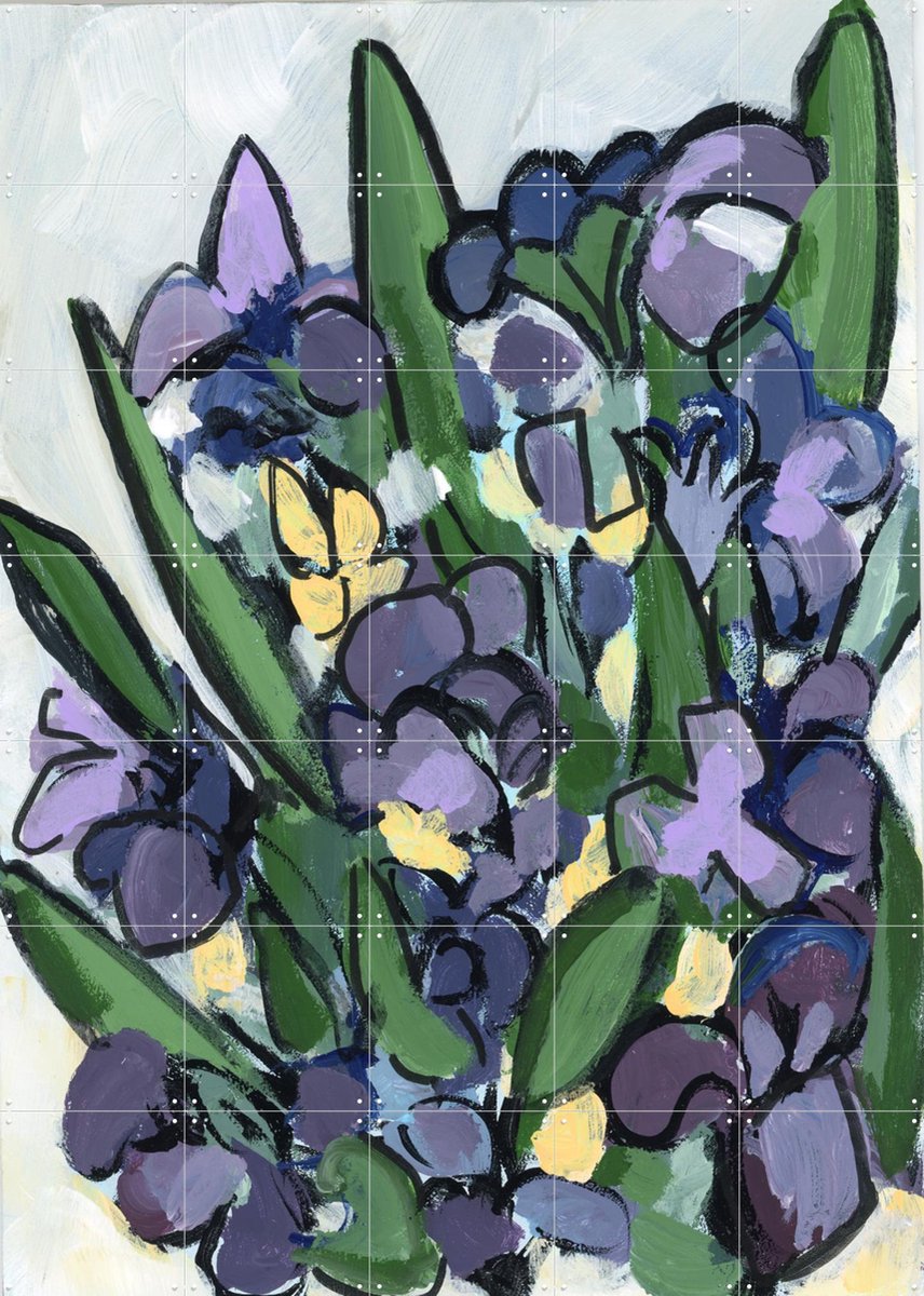 IXXI Irises, Green Barn Studio & Van Gogh 21st Century - 100 x 140 cm - Gratis ophangtool - Grote wanddecoratie en posters - Impressionisme, Klassiek