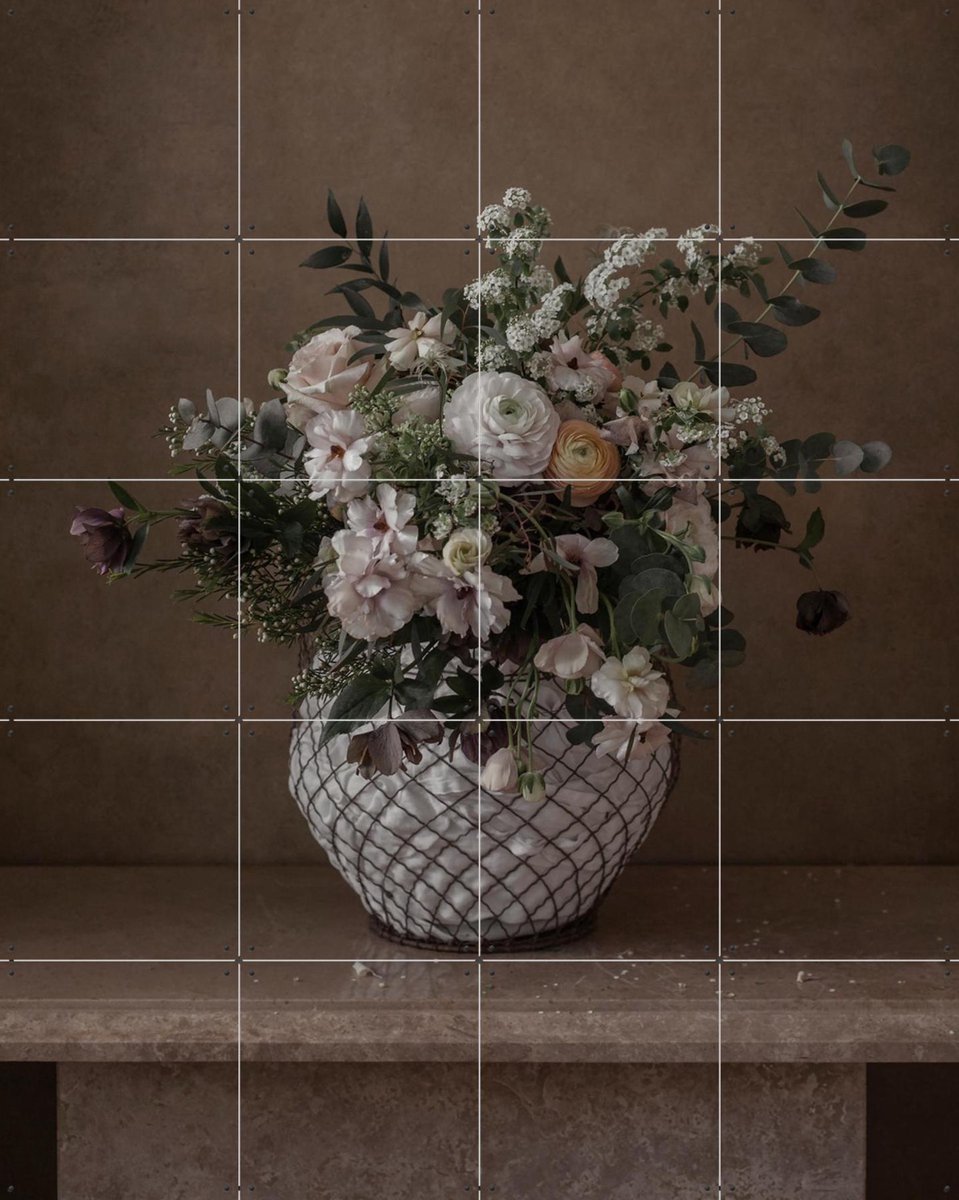 IXXI Flower Speak, STUDIO HANNAH LEMHOLT - 80 x 100 cm - Gratis ophangtool - Grote wanddecoratie en posters - Fotografie, Klassiek, Eetkamer