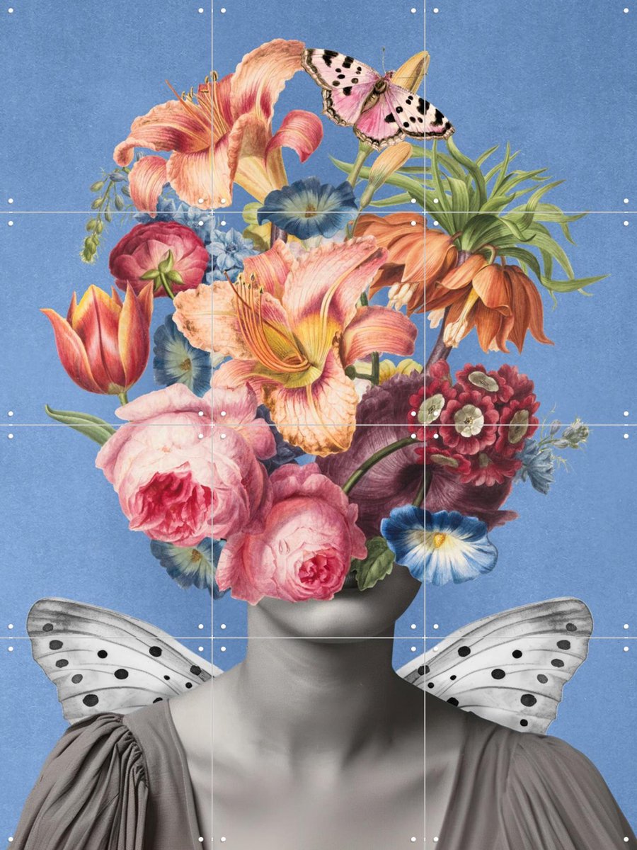 IXXI Summer, the Colors Suit Her, Marja van den Hurk - 60 x 80 cm - Gratis ophangtool - Grote wanddecoratie en posters - Surrealisme, Grafisch