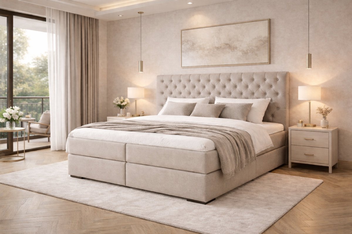 Boxspring Nijmegen Compleet van DER Bedding - OP MAAT & Verkrijgbaar in veel diverse kleur