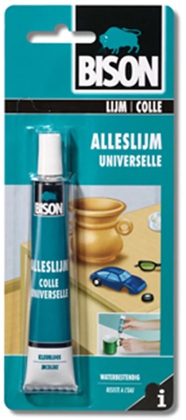 Bison Alleslijm tube 25 ml - kleurloze, waterdichte hobbylijm voor allerlei hobbymatige lijmklusjes - papier, karton, diverse kunststoffen, leer, hout, glas, keramiek