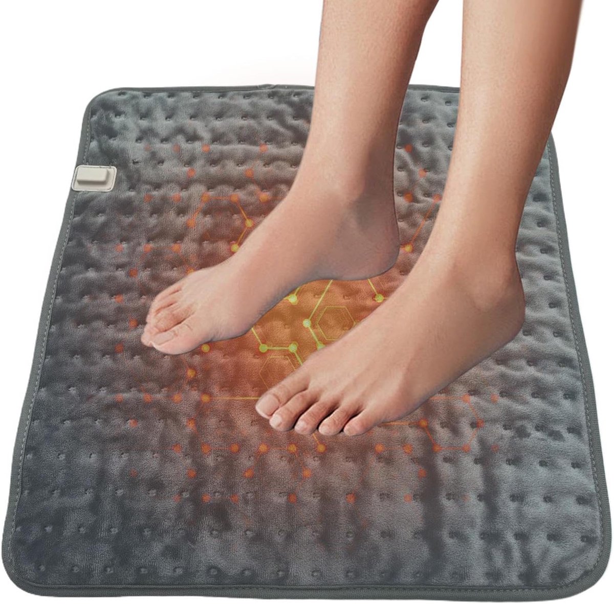 Verwarmingskussen - Elektrisch Kussen - Nek Verwarmen - Snelle Verwarming - 40x40cm - Grijs