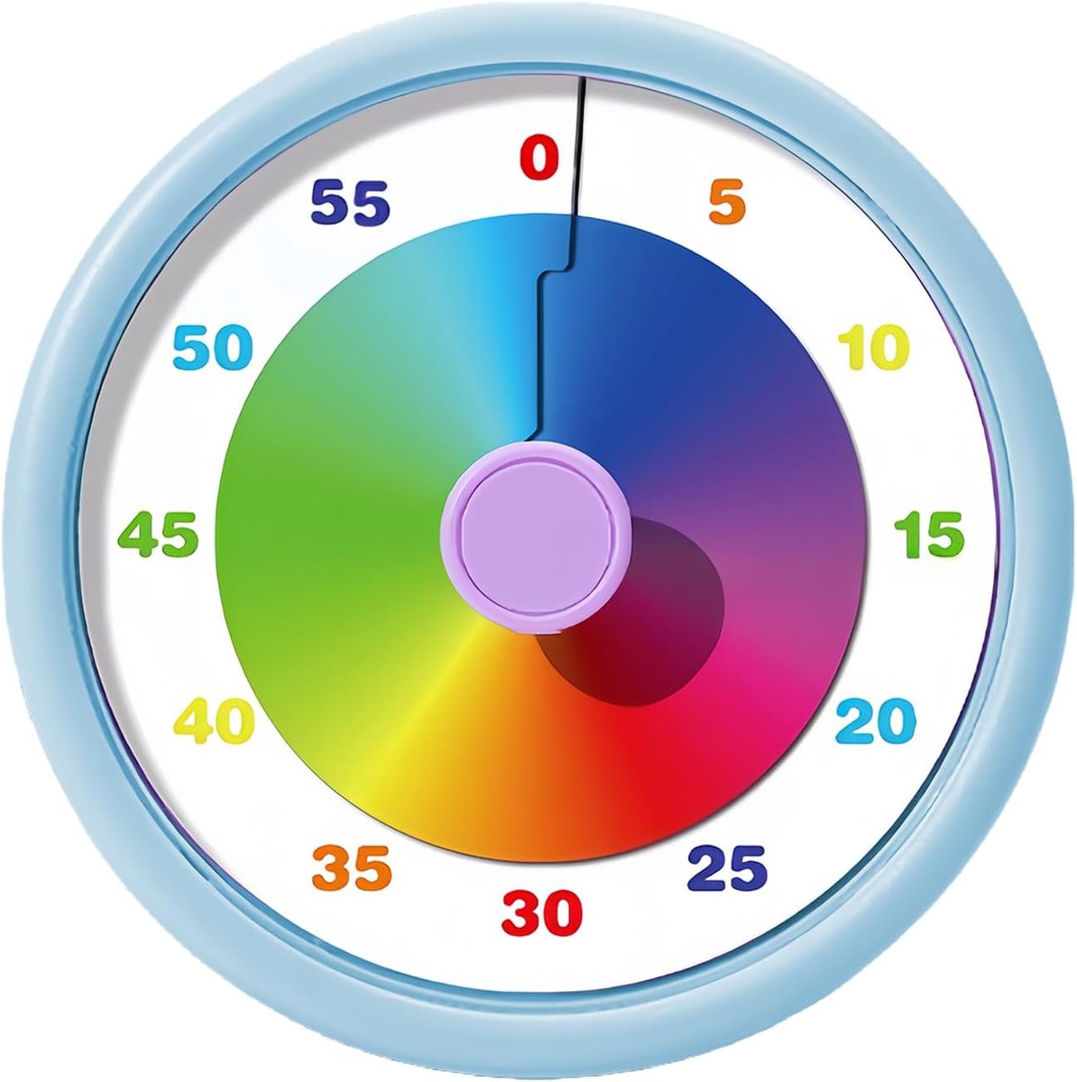 Visuele Timer - Kind Timer - Tijd Management - Stil Leerhulpmiddel - Diameter 10.3cm