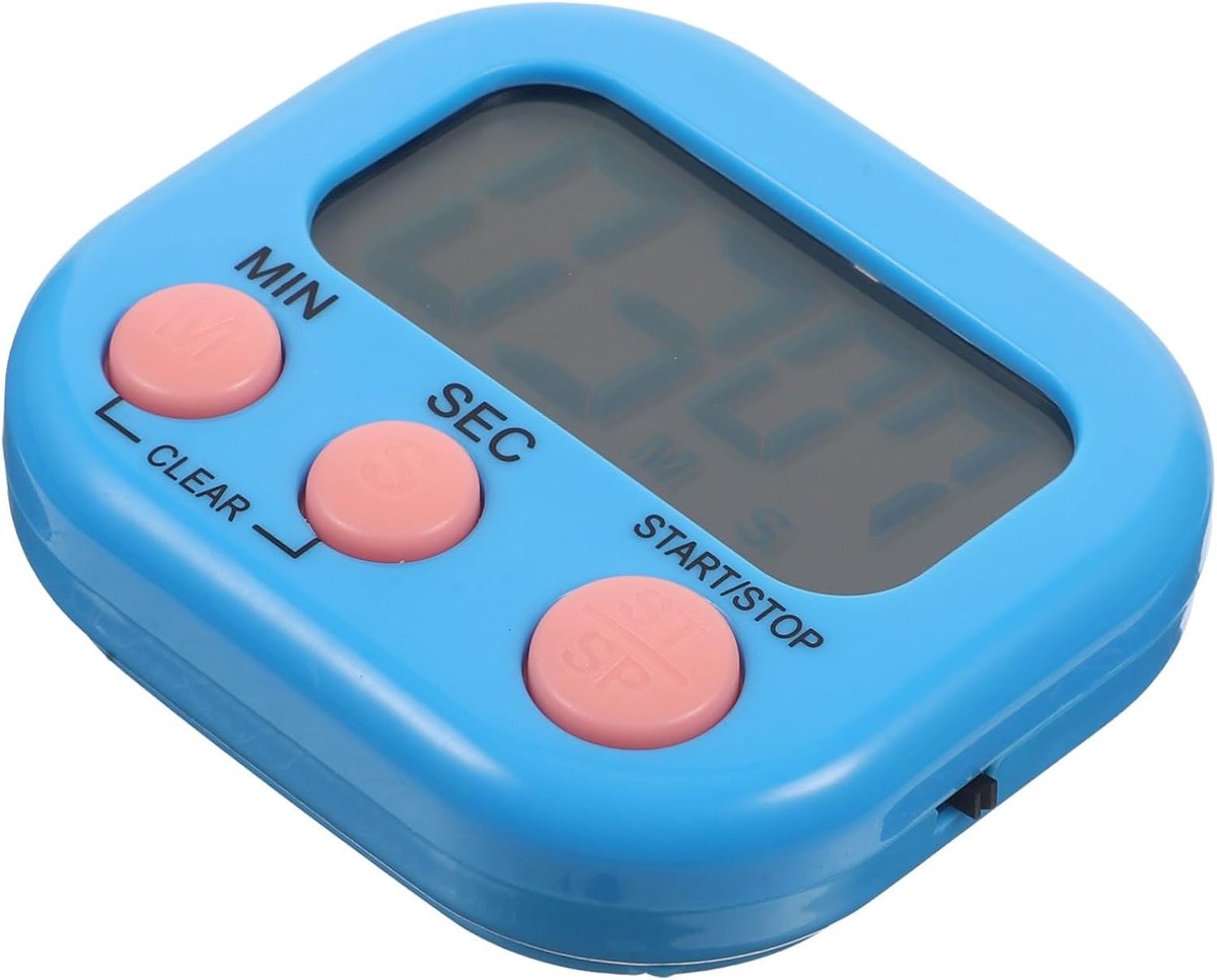 Digitale Kookwekker - Keuken Timer - Bakken Koken - Compact Formaat - 7cm Breed - Blauw
